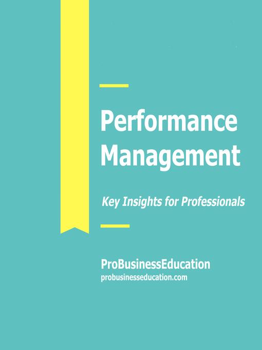 Title details for Performance Management by ProBusinessEducation Team - Wait list